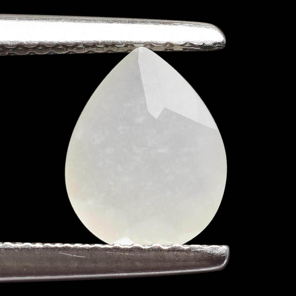 WHITE MOONSTONE (MILKY) IRREGULAR CUT BRIOLETTE PEAR 9.00X7.00 MM 1.42 Cts.