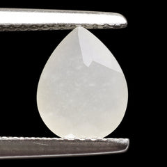 WHITE MOONSTONE (MILKY) IRREGULAR CUT BRIOLETTE PEAR 9.00X7.00 MM 1.42 Cts.