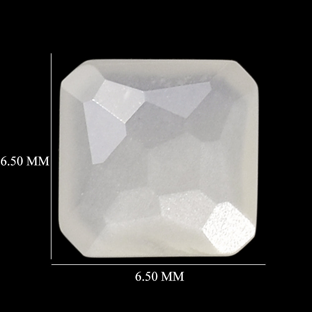 WHITE MOONSTONE (MILKY) IRREGULAR CUT BRIOLETTE OCTAGON 6.50X6.50 M 1.00 Cts.