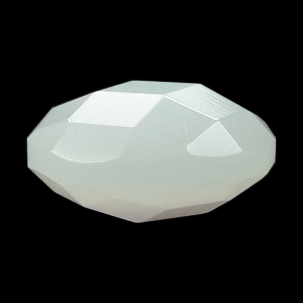 WHITE MOONSTONE (MILKY) CHECKER CUT BRIOLETTE ROUND 8.00X8.00 MM 1.79 Cts.