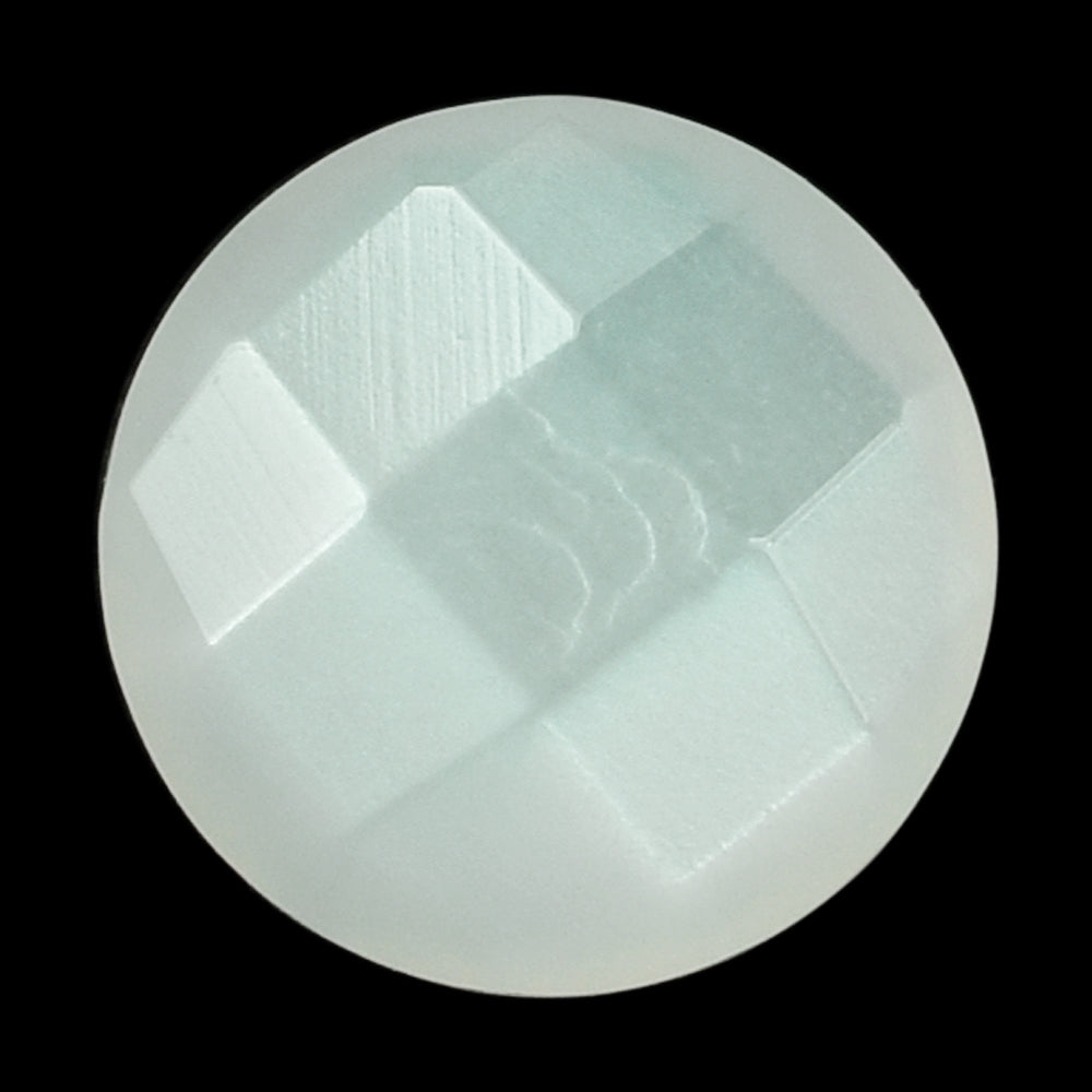 WHITE MOONSTONE (MILKY) CHECKER CUT BRIOLETTE ROUND 8.00X8.00 MM 1.79 Cts.