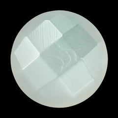 WHITE MOONSTONE (MILKY) CHECKER CUT BRIOLETTE ROUND 8.00X8.00 MM 1.79 Cts.