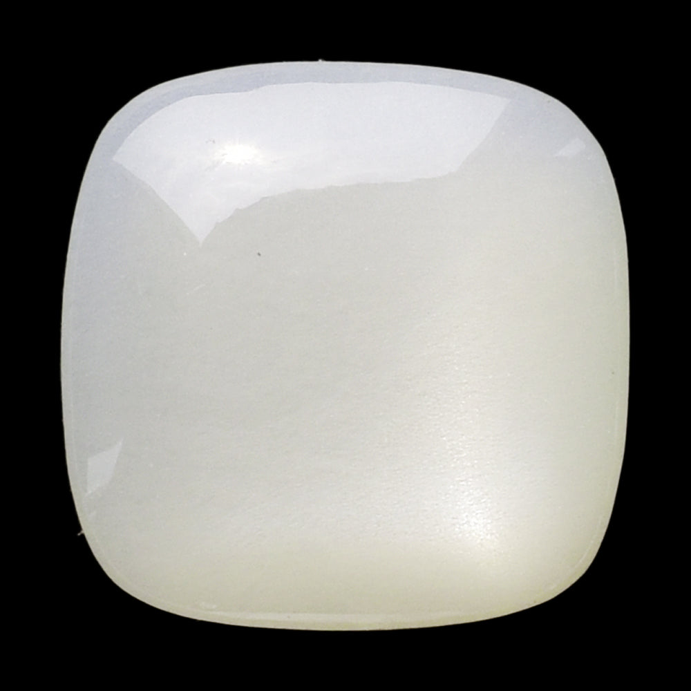 WHITE MOONSTONE (MILKY) PLAIN CUSHION CAB 12.00X12.00 MM 4.64 Cts.