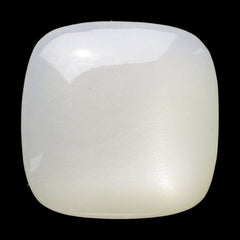 WHITE MOONSTONE (MILKY) PLAIN CUSHION CAB 12.00X12.00 MM 4.64 Cts.