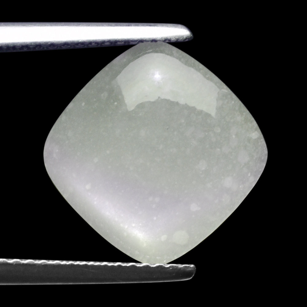 WHITE MOONSTONE (MILKY) PLAIN CUSHION CAB 12.00X12.00 MM 4.64 Cts.