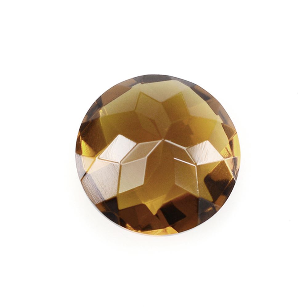 WHISKY QUARTZ CHECKER CUT ROUND 11MM 4.49 Cts.