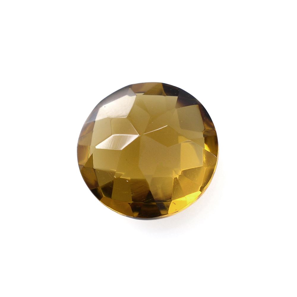 WHISKY QUARTZ CHECKER CUT ROUND 8MM 1.60 Cts.