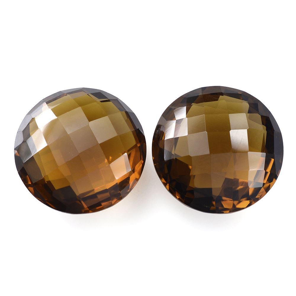 WHISKY QUARTZ BRIOLETTE ROUND 18MM 17.68 Cts.