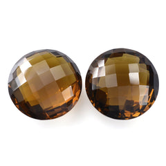 WHISKY QUARTZ BRIOLETTE ROUND 18MM 17.68 Cts.