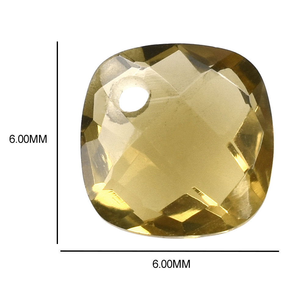 WHISKY QUARTZ BRIOLETTE CUSHION (FULL DRILL) 6MM 0.82 Cts.