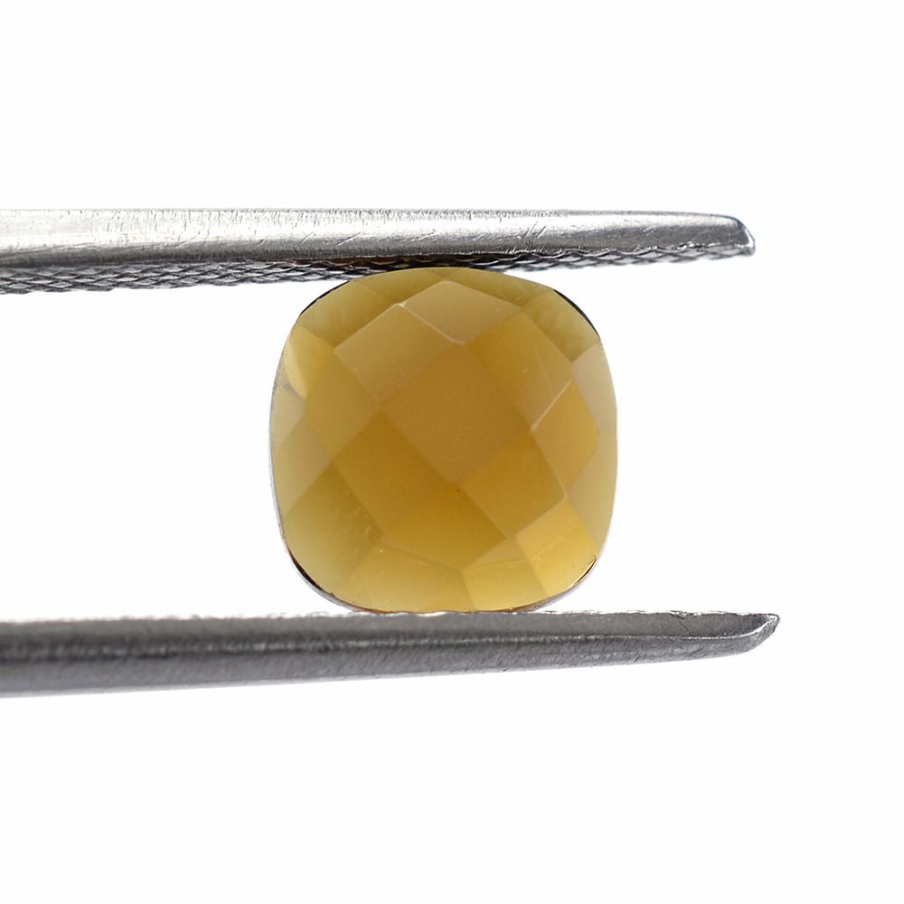 WHISKY QUARTZ CHECKER CUT CUSHION CAB 7MM 1.50 Cts.