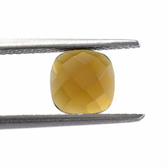 WHISKY QUARTZ CHECKER CUT CUSHION CAB 7MM 1.50 Cts.