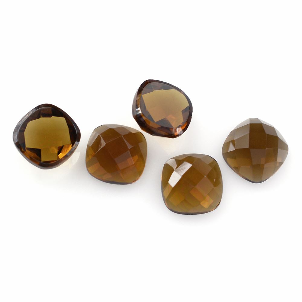 WHISKY QUARTZ CHECKER CUT CUSHION CAB 7MM 1.50 Cts.