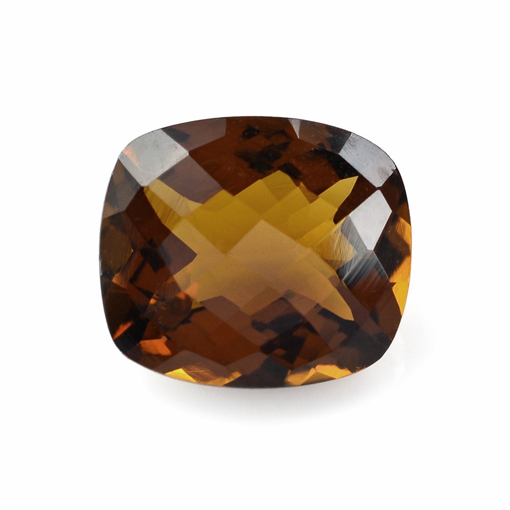 WHISKY QUARTZ CHECKER CUT CUSHION 16X14MM 11.78 Cts.