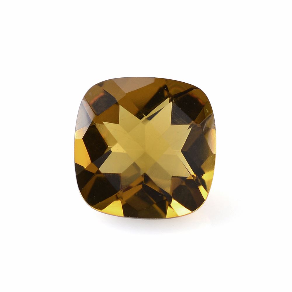 WHISKY QUARTZ CHECKER CUT CUSHION 9MM 2.75 Cts.