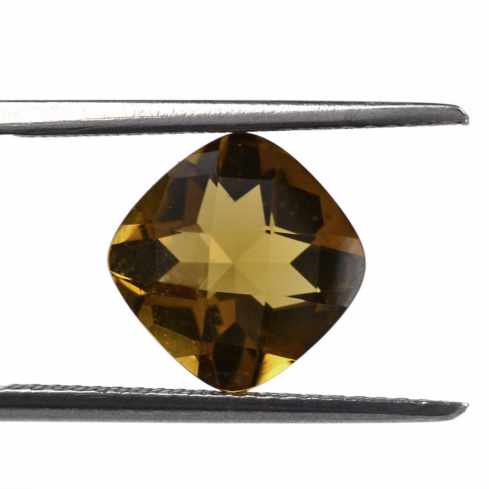 WHISKY QUARTZ CHECKER CUT CUSHION 9MM 2.75 Cts.