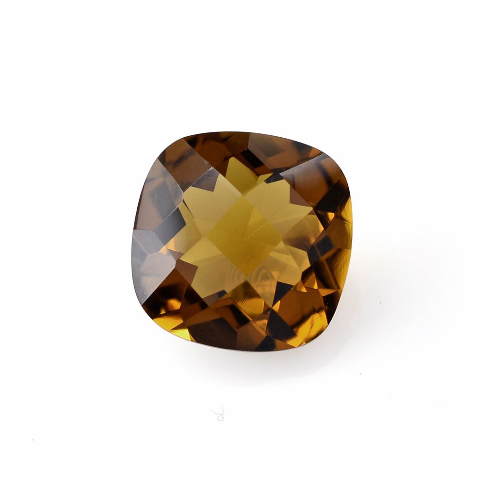 WHISKY QUARTZ CHECKER CUT CUSHION 9MM 2.75 Cts.