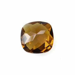 WHISKY QUARTZ CHECKER CUT CUSHION 9MM 2.75 Cts.