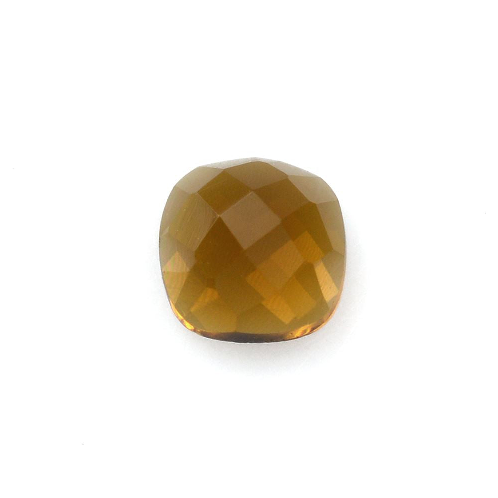 WHISKY QUARTZ CHECKER CUT CUSHION CAB 5MM 0.55 Cts.