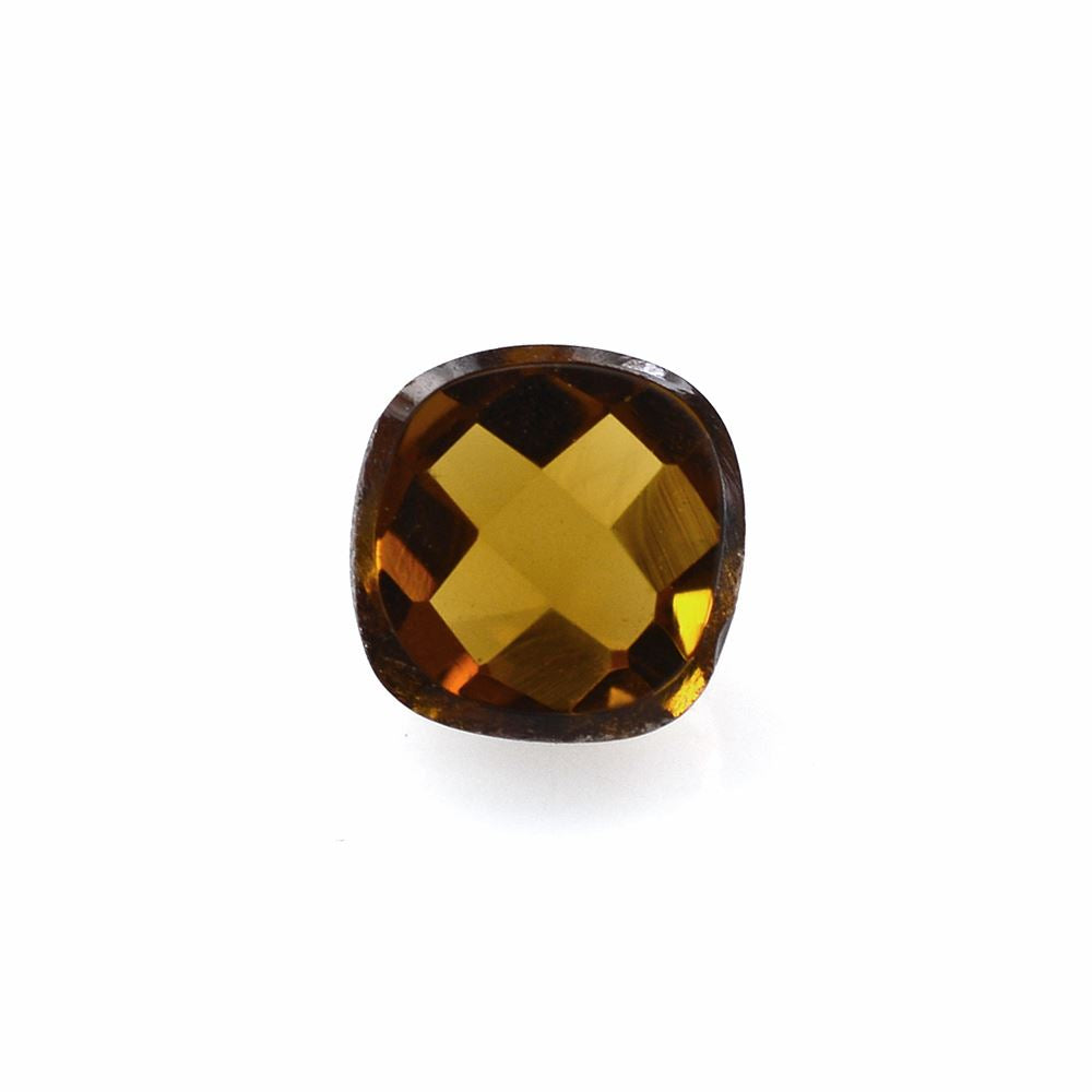 WHISKY QUARTZ CHECKER CUT CUSHION CAB 5MM 0.55 Cts.