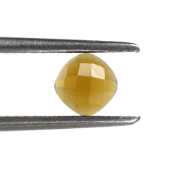 WHISKY QUARTZ CHECKER CUT CUSHION CAB 5MM 0.55 Cts.