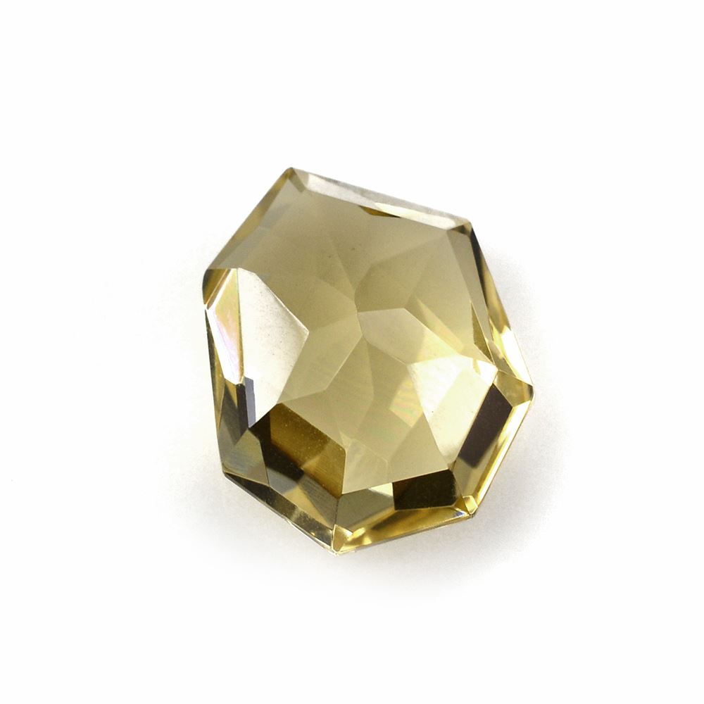 WHISKY QUARTZ FANCY CUT HEXAGON (LITE) 15X12MM 7.44Cts.