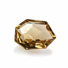 WHISKY QUARTZ FANCY CUT HEXAGON 15X12MM 7.7Cts.