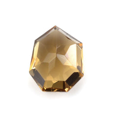 WHISKY QUARTZ FANCY CUT HEXAGON 15X12MM 7.7Cts.