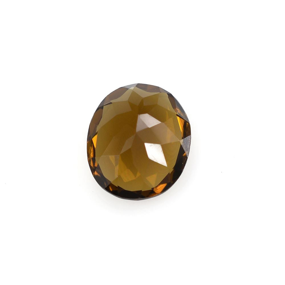 WHISKY QUARTZ CUT OVAL 12X10MM 3.8Cts.