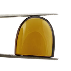 WHISKY QUARTZ HALF OVAL CAB 20MM 33.55Cts.