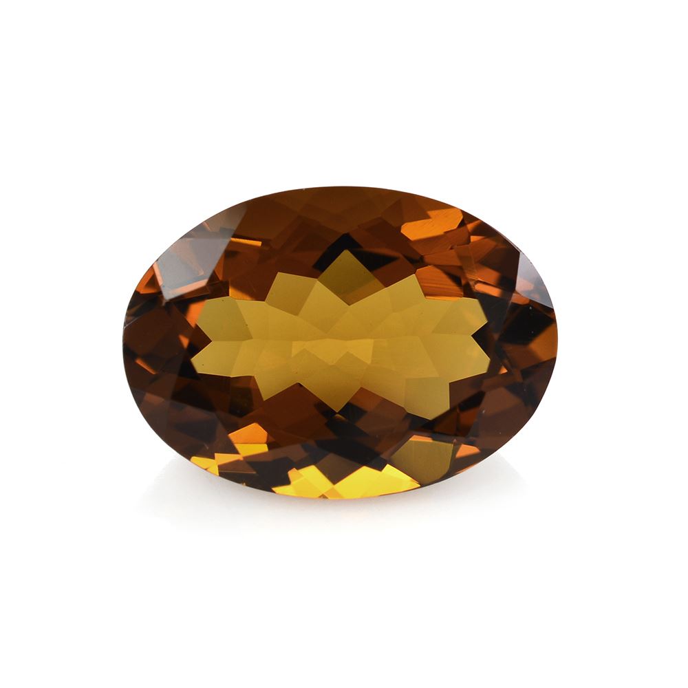 WHISKY QUARTZ CUT OVAL 18X13MM 10.59Cts.