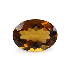 WHISKY QUARTZ CUT OVAL 18X13MM 10.59Cts.