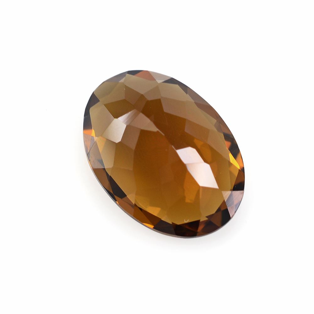 WHISKY QUARTZ CUT OVAL 18X13MM 10.59Cts.