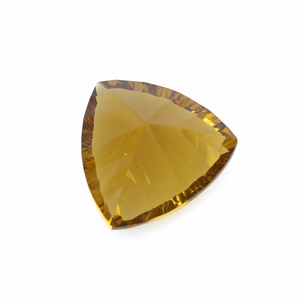 WHISKY QUARTZ CONCAVE CUT TRILLION 14MM 7.53Cts.