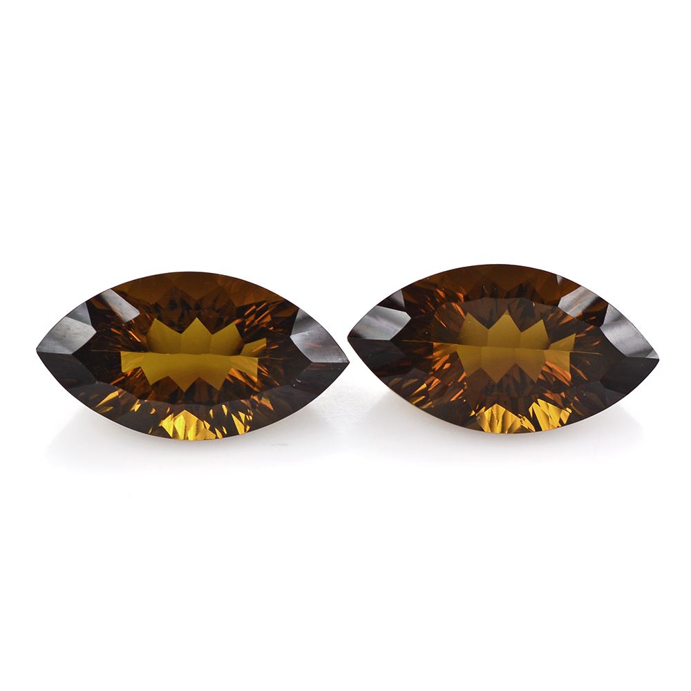 WHISKY QUARTZ CONCAVE CUT MARQUISE 22X12MM 11.13Cts.