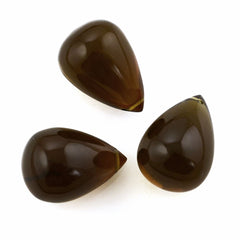 WHISKY QUARTZ PLAIN DROP (FULL DRILL) 17X12MM 14.88Cts.