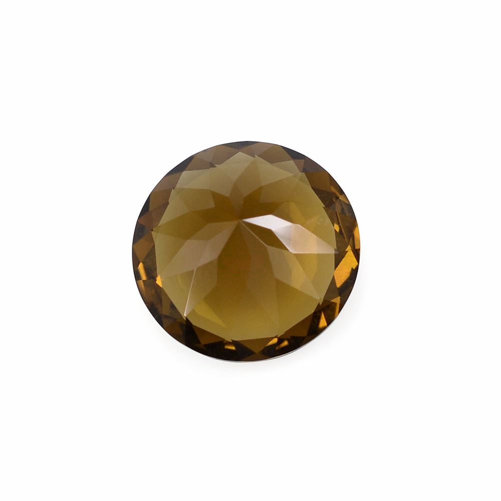 WHISKY QUARTZ CUT ROUND 14MM 7.55Cts.