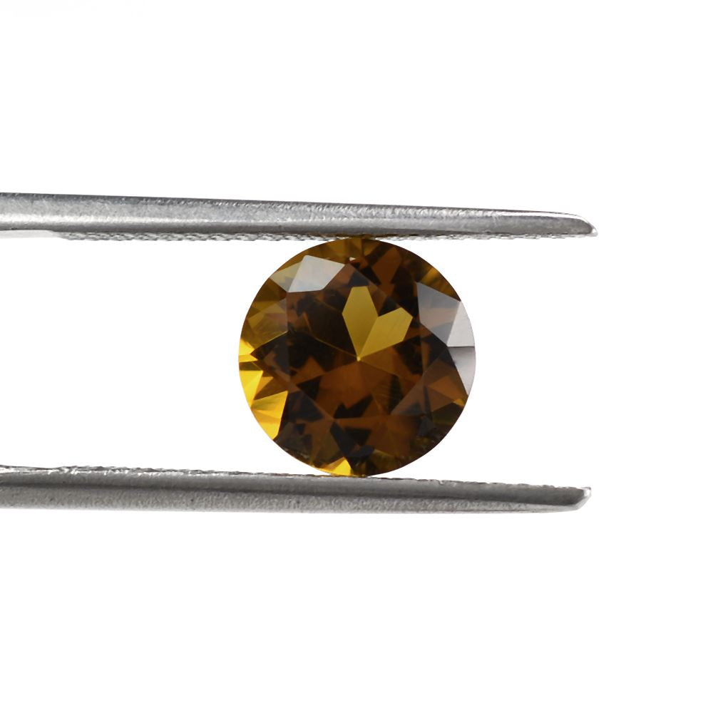 WHISKY QUARTZ DIAMOND CUT ROUND 8MM 1.75Cts.