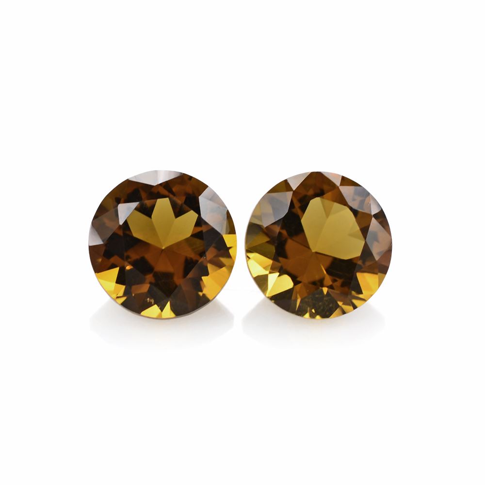 WHISKY QUARTZ DIAMOND CUT ROUND 8MM 1.75Cts.