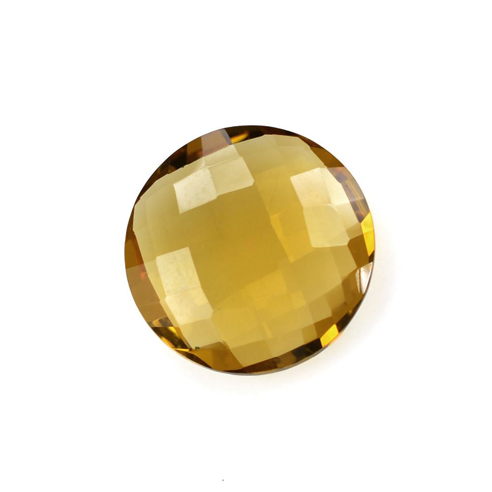 WHISKY QUARTZ BRIOLETTE ROUND 15MM 7.28Cts.