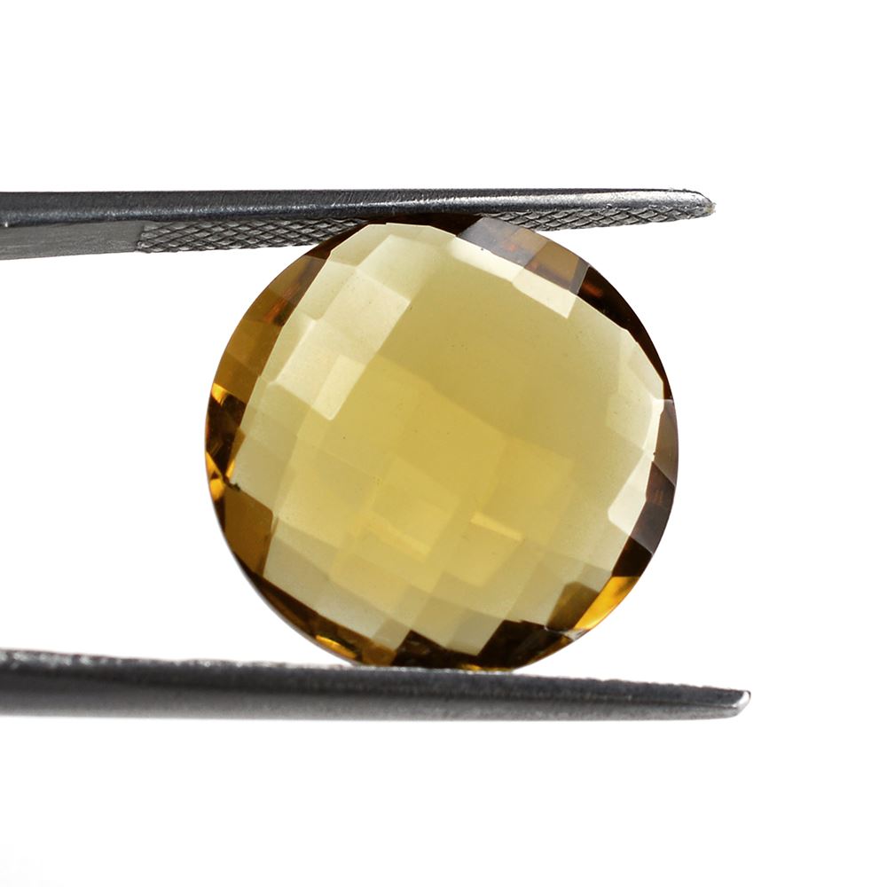 WHISKY QUARTZ BRIOLETTE ROUND 15MM 7.28Cts.