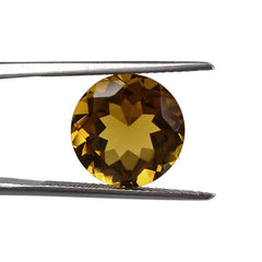 WHISKY QUARTZ CUT ROUND 12MM 6.1Cts.