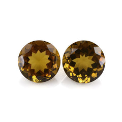 WHISKY QUARTZ CUT ROUND 12MM 6.1Cts.