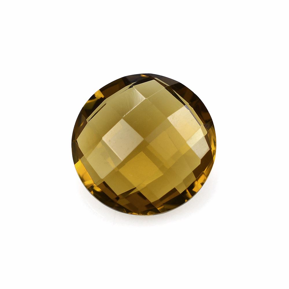WHISKY QUARTZ BRIOLETTE ROUND 14MM 7.03Cts.