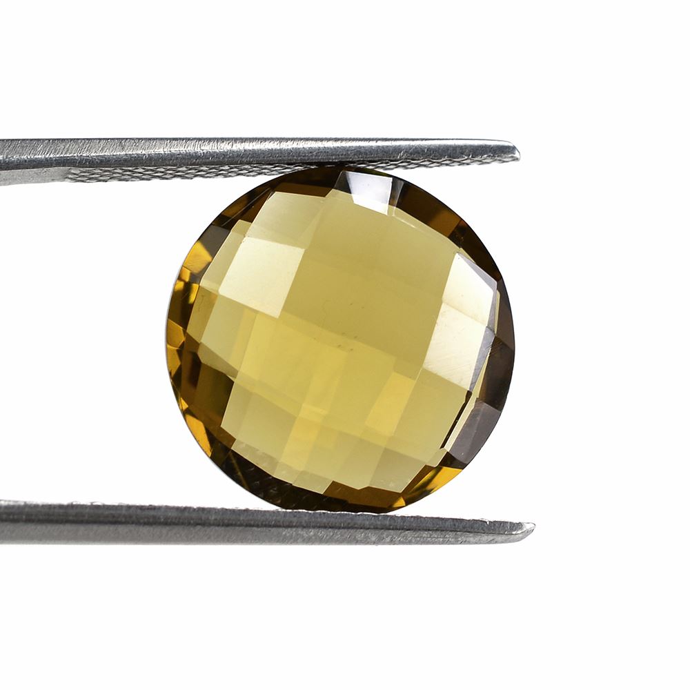 WHISKY QUARTZ BRIOLETTE ROUND 14MM 7.03Cts.