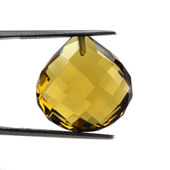 WHISKY QUARTZ BRIOLETTE PEAR (HALF DRILL) 18MM 20.45Cts.