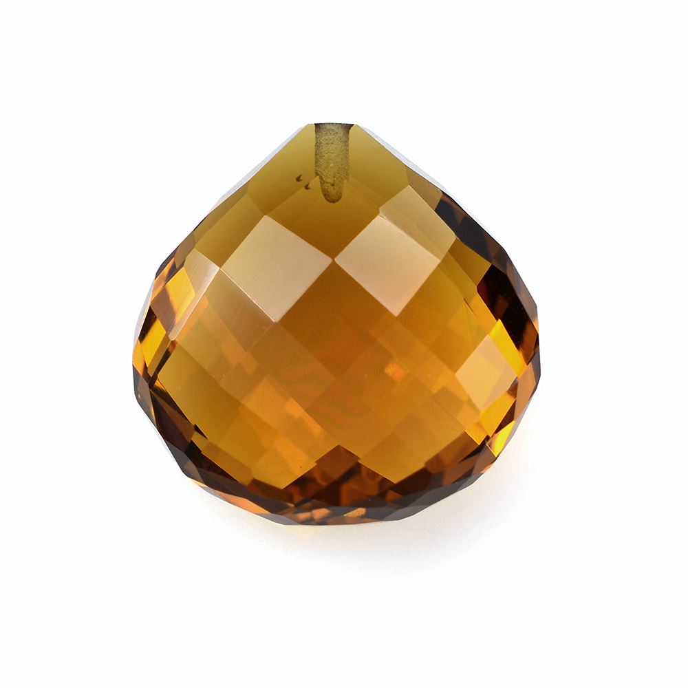 WHISKY QUARTZ BRIOLETTE PEAR (HALF DRILL) 18MM 19.33Cts.