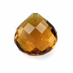 WHISKY QUARTZ BRIOLETTE PEAR (HALF DRILL) 18MM 19.33Cts.
