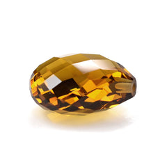 WHISKY QUARTZ BRIOLETTE PEAR (HALF DRILL) 18MM 19.33Cts.