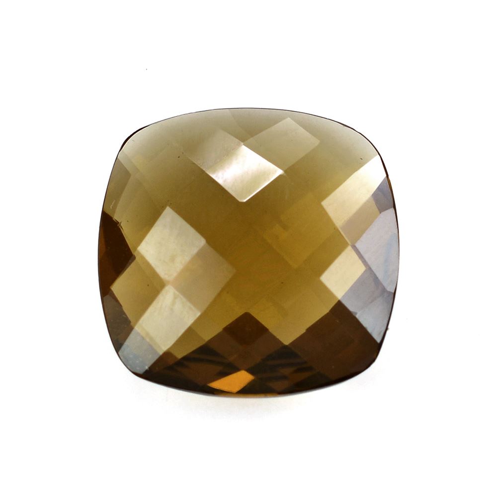 WHISKY QUARTZ BRIOLETTE CUSHION 18MM 13.93Cts.
